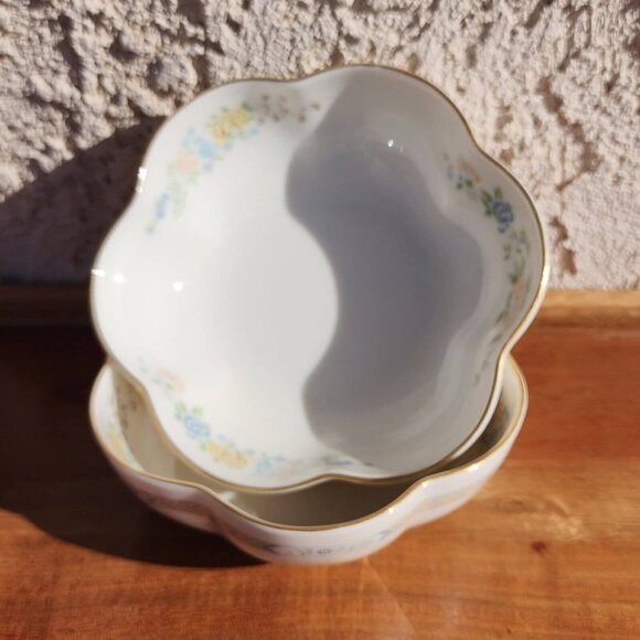 Gorham Other - 2 Gorham Cherrywood Melon Serving Bowl 5" 24Kt Gold rim snack nut dip dish